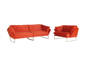 Modern Design Fabric Sofa Stainless Steel Living Room Furniture