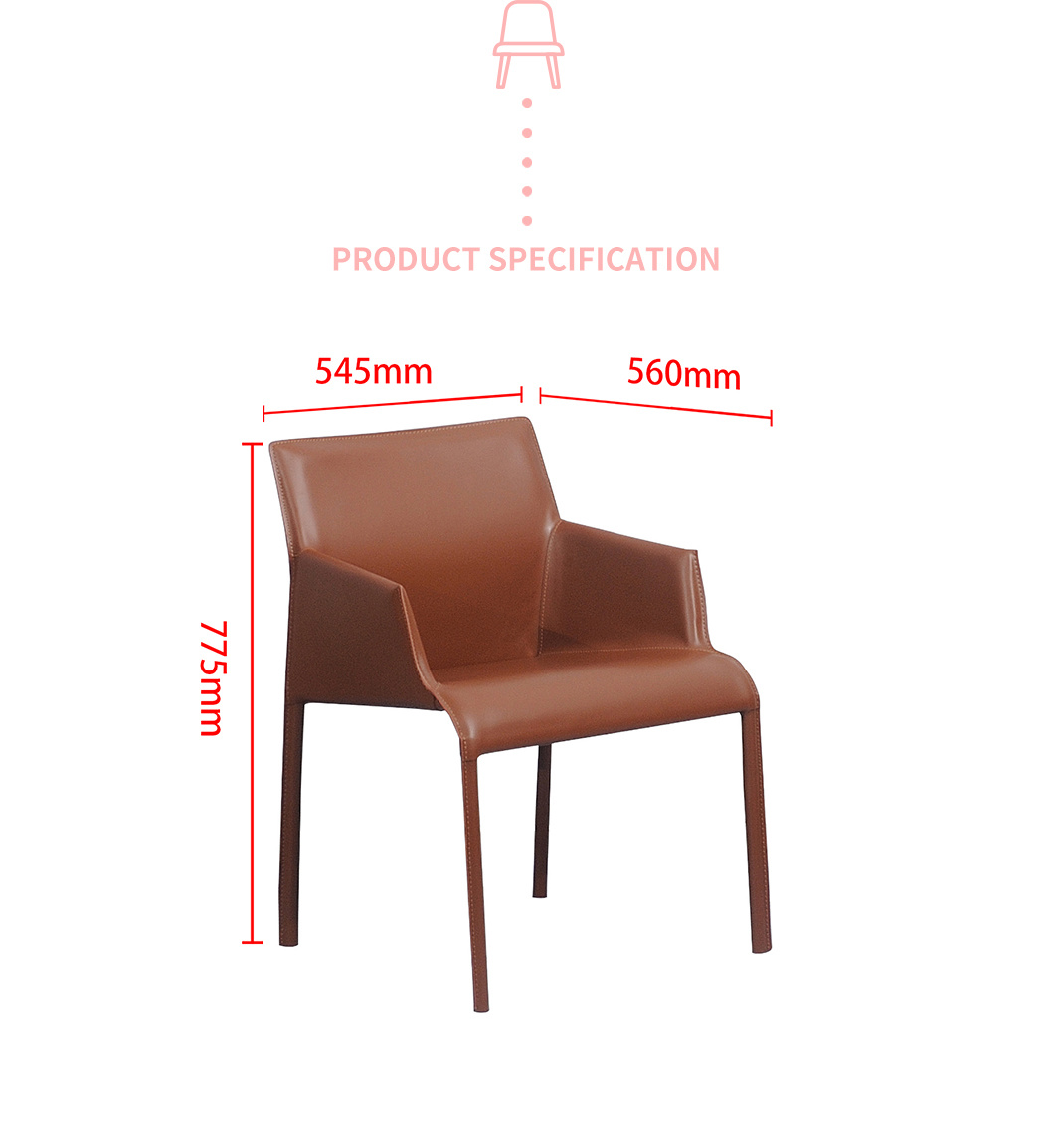 Hot Sale Wholesale MID Century Leather Cover Dining Chair