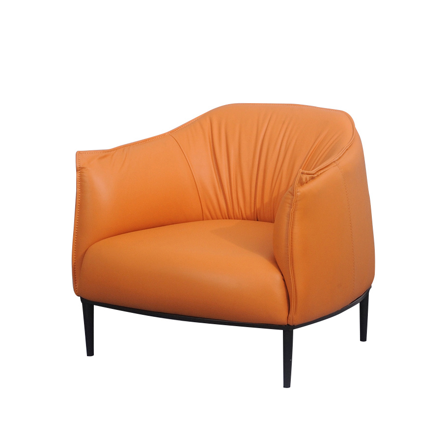 Italian Modern Leather Single Lounge Chair