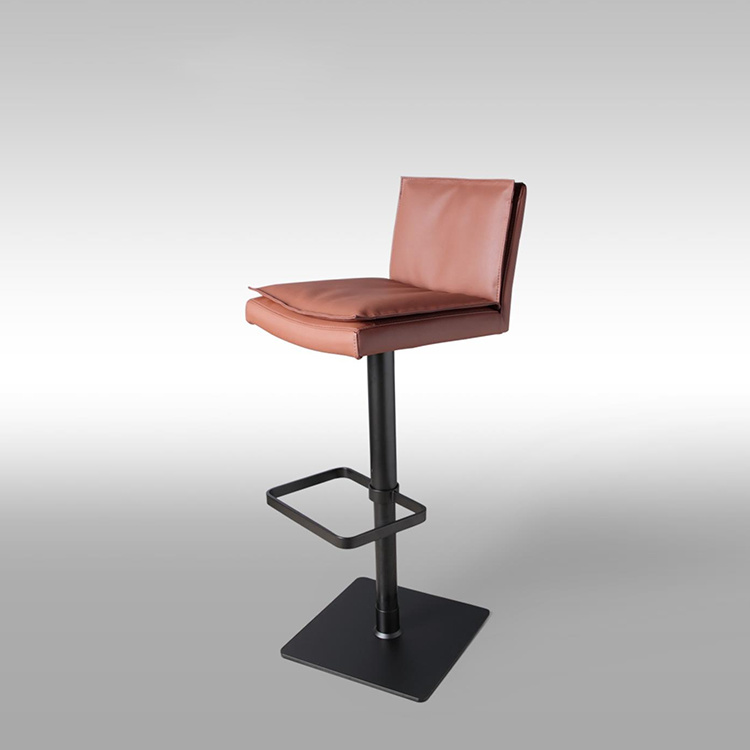 Modern Round Seat Fabric Leather Bar Chair