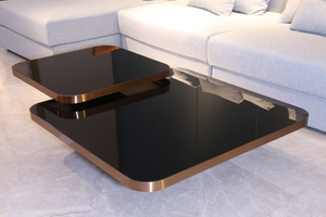 Modern Luxury Living Room Stainless Steel Coffee Table