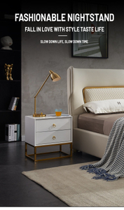 Home Hotel Bedroom Gold Night Stand Furniture