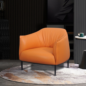 Nordic Design Hotel Living Room Single Leather Chair