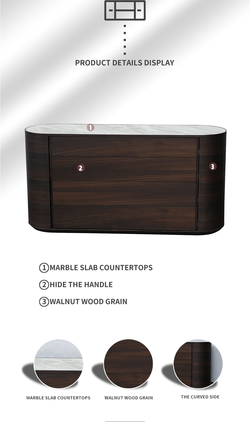 Fashion Design Dining Room Home Furniture Sideboard Storage Cabinet