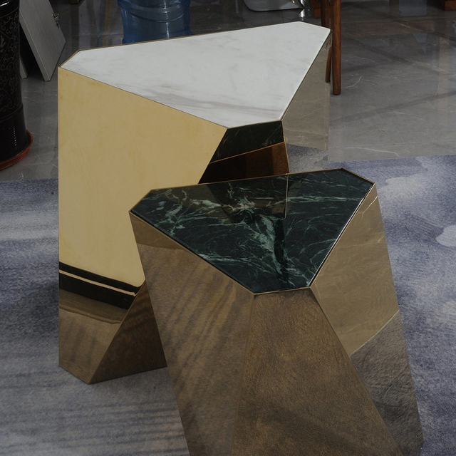 China Luxury Modern Stainless Steel Home Hotel Corner Coffee Table