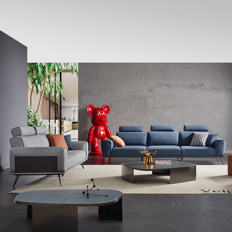 Modern Fabric Sectional 3 Seater Living Room Sofa