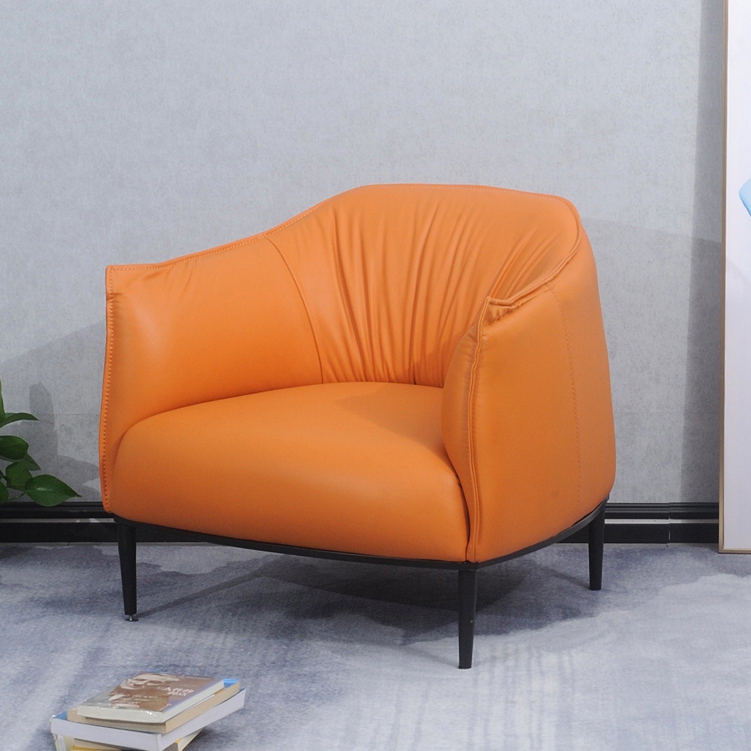 Modern Simple Home Leather Single Lazy Sofa