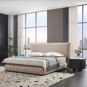 Modern Double Queen King Size Fabric Bed Bedroom Furniture