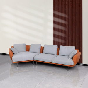 Modern Sectional L Shape Fabric Living Room Sofa