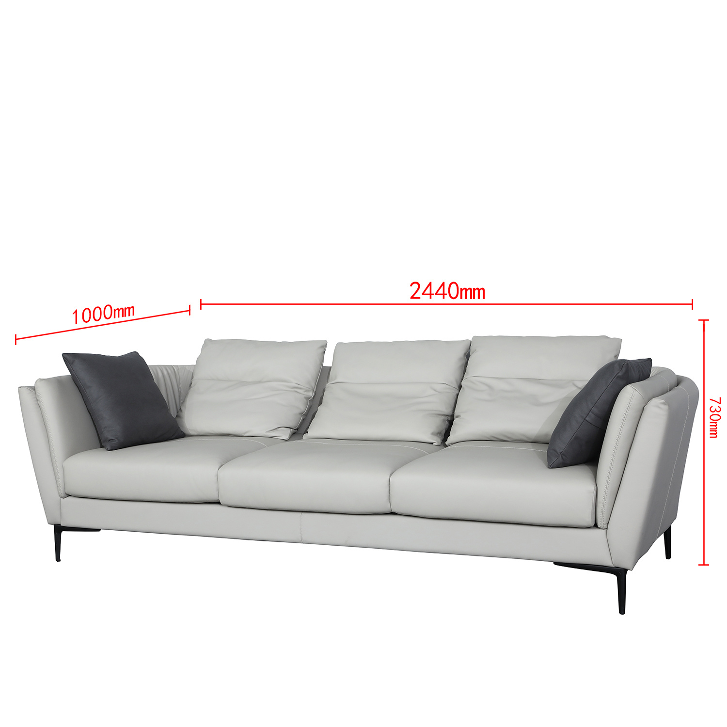 Modern Hotel Home Living Room Sectional Leather Sofa