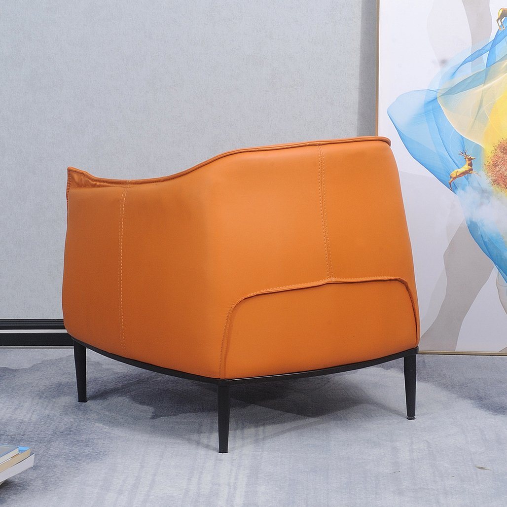 Italian Design Comfortable Hotel Leather Single Seat Sofa