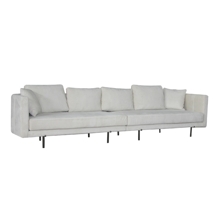 High Quality Stainless Steel Leg Italian Luxury Fabric Couch Set Sectional Couch Hotel Home Living Room Sofa