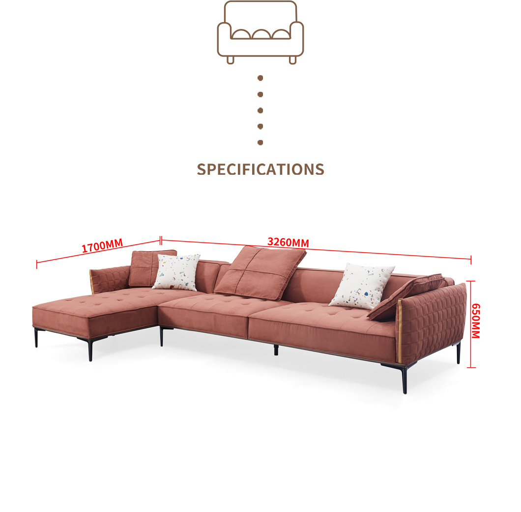 2022 New Arrived High-End Science and Technology Cloth Sectional Sofa