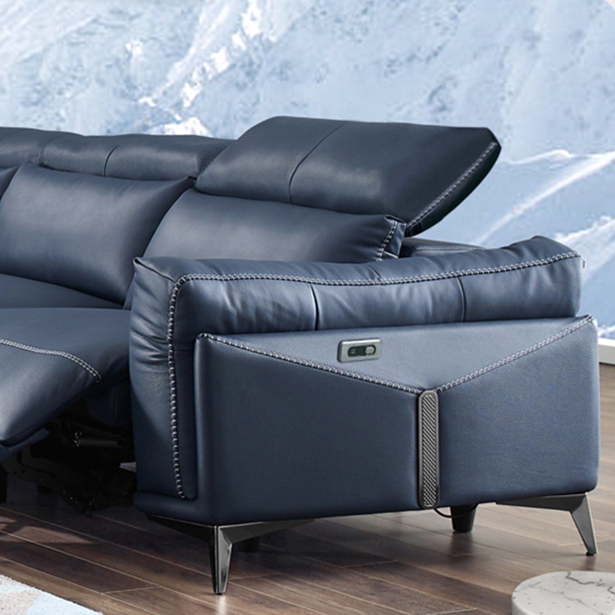 Luxury Smart Home High Back Sectional Recliner Sofa