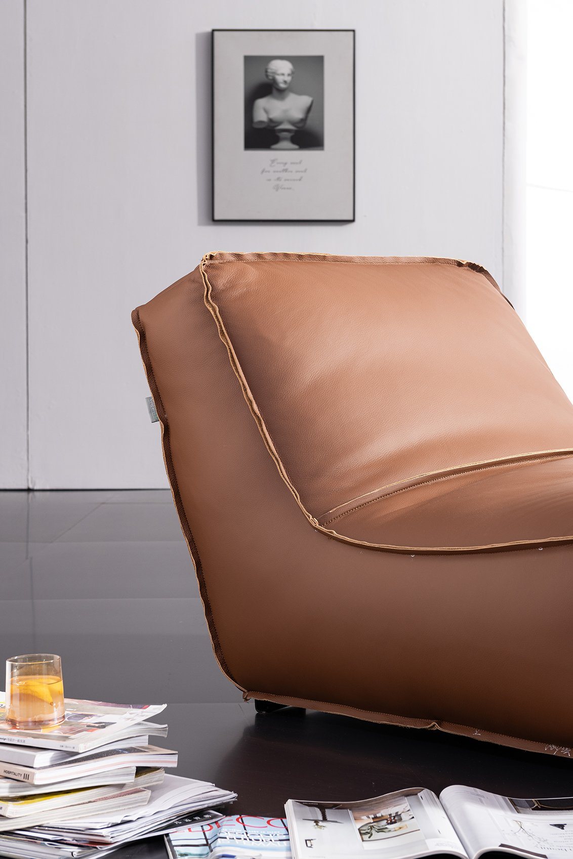 Luxury Nappa Leather Living Room Easy Chair