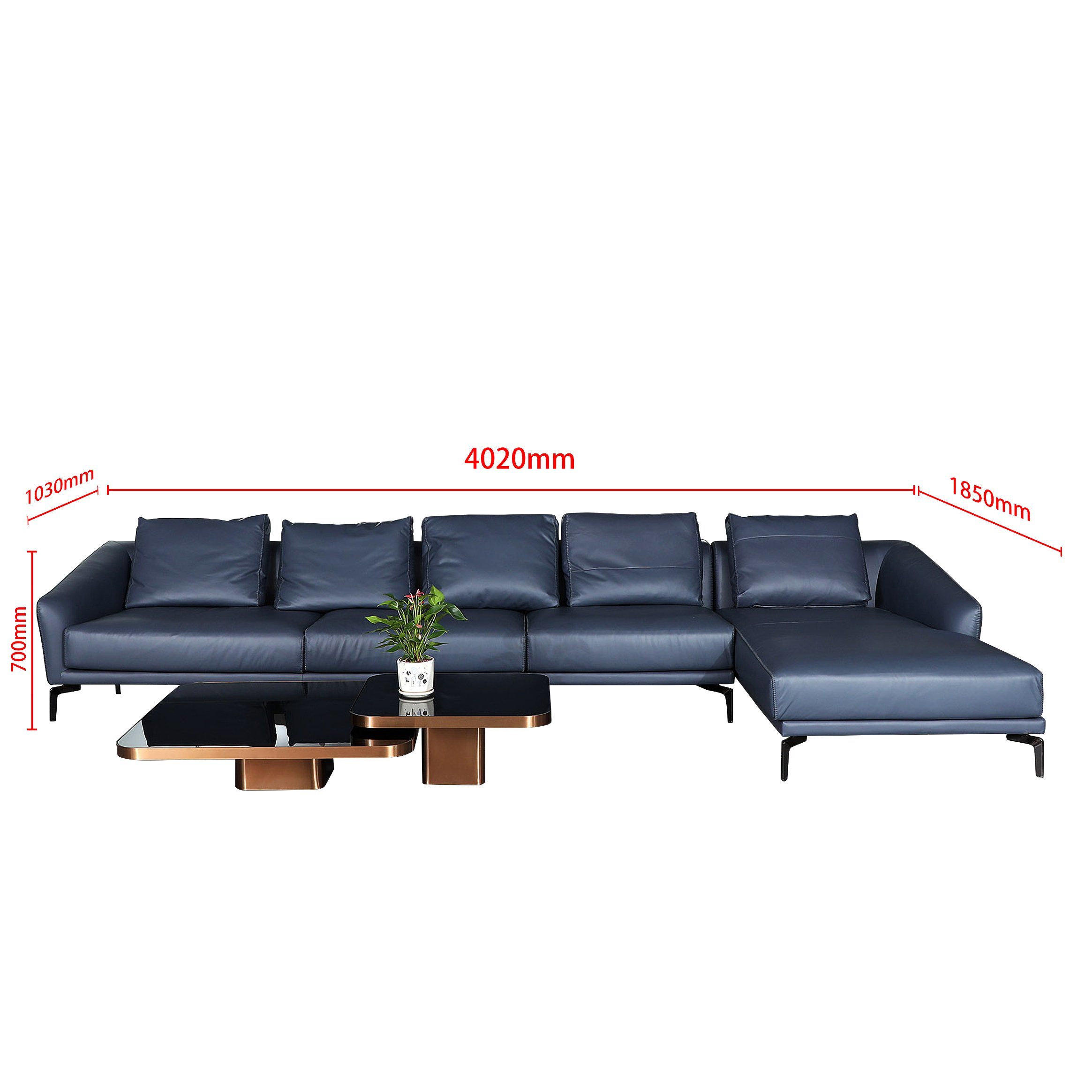 Modern Design Genuine Leather Italian Style Furniture Sofa