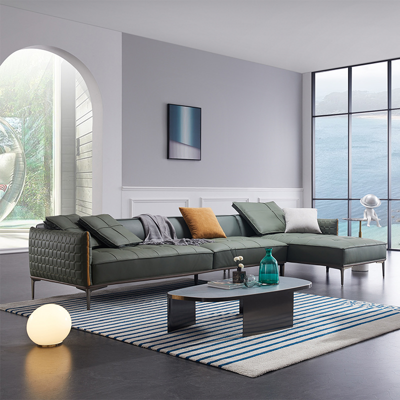 High Quality Living Room Leather Leisure Sofa