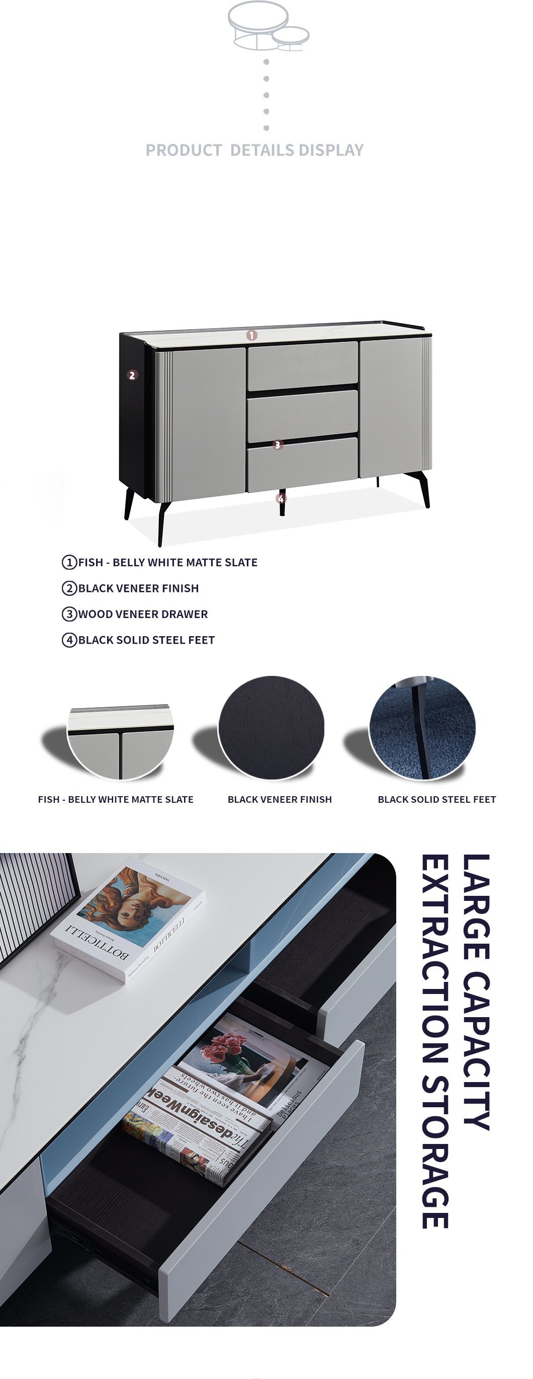 Simple Design Dining Room Sideboard Storage Cabinet