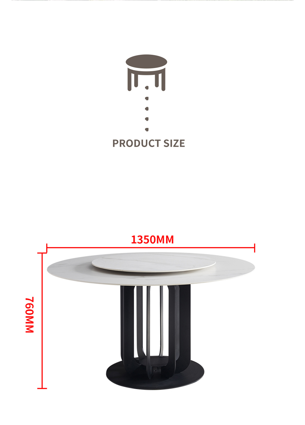 Round Dining Table Home Hotel Restaurant Furniture